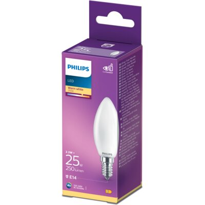 pdp-image-Philips Led fil kaars mat E14 25W