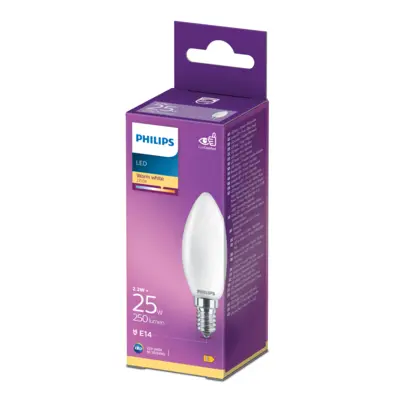 pdp-image-Philips Led fil kaars mat E14 25W