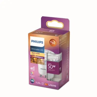 pdp-image-Philips Led spot GU10 50W dimbaar