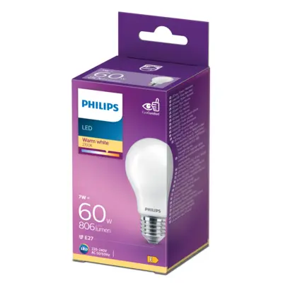 pdp-image-Philips Led fil standaard mat E27 60W