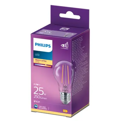 pdp-image-Philips Led fil standaard helder E27 25W