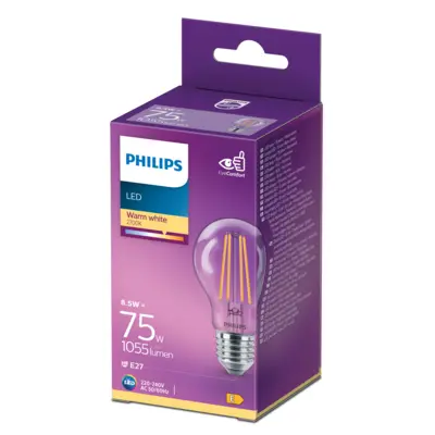 pdp-image-Philips Led fil standaard helder E27 75W
