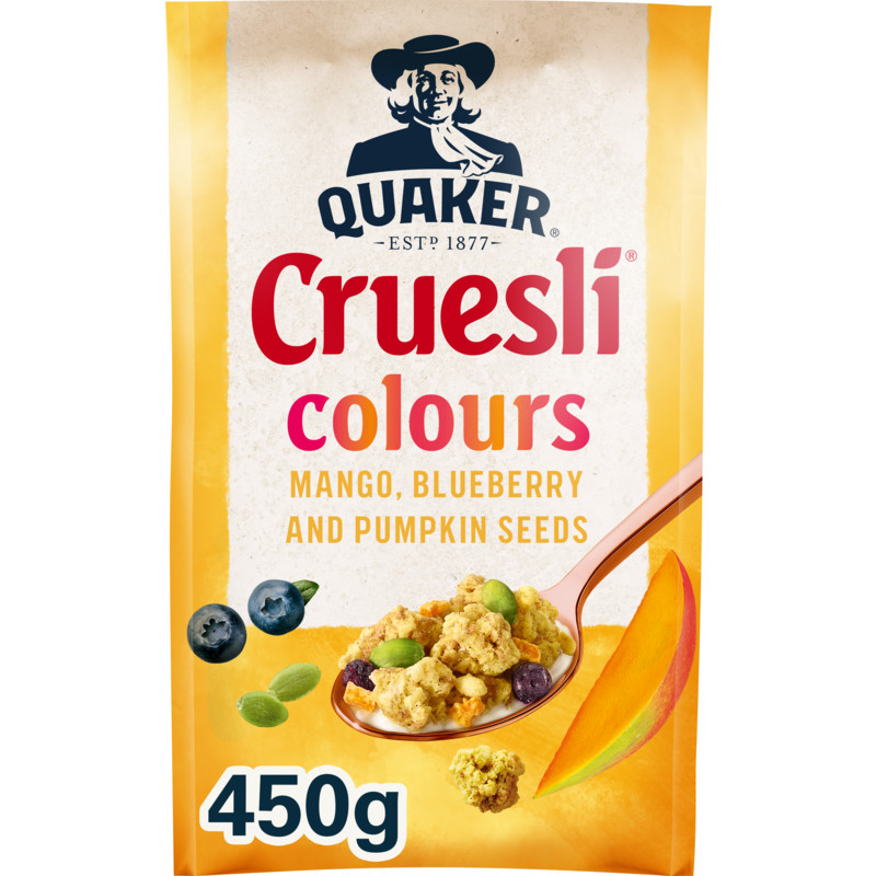 Een afbeelding van Quaker Colours mango, blueberry & pumpkin seeds