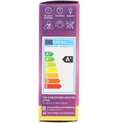 pdp-image-Philips Led fil T25 mat E14 25W