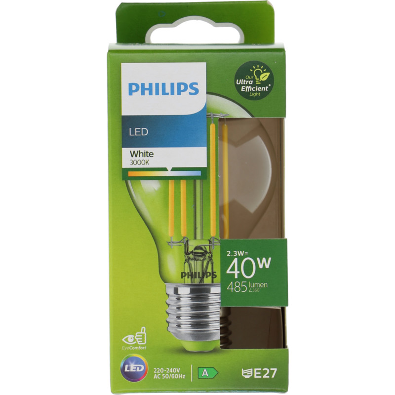 Een afbeelding van Philips Led fil standaard helder E27 40W