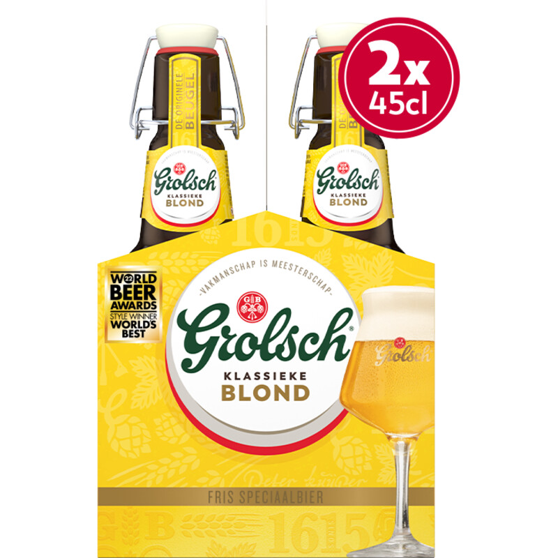 Een afbeelding van Grolsch Blond 2-pack