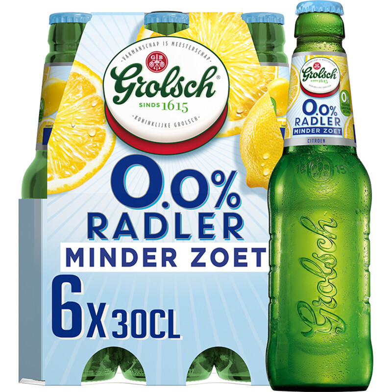 Een afbeelding van Grolsch Radler Citroen 0% Minder Zoet 6fles