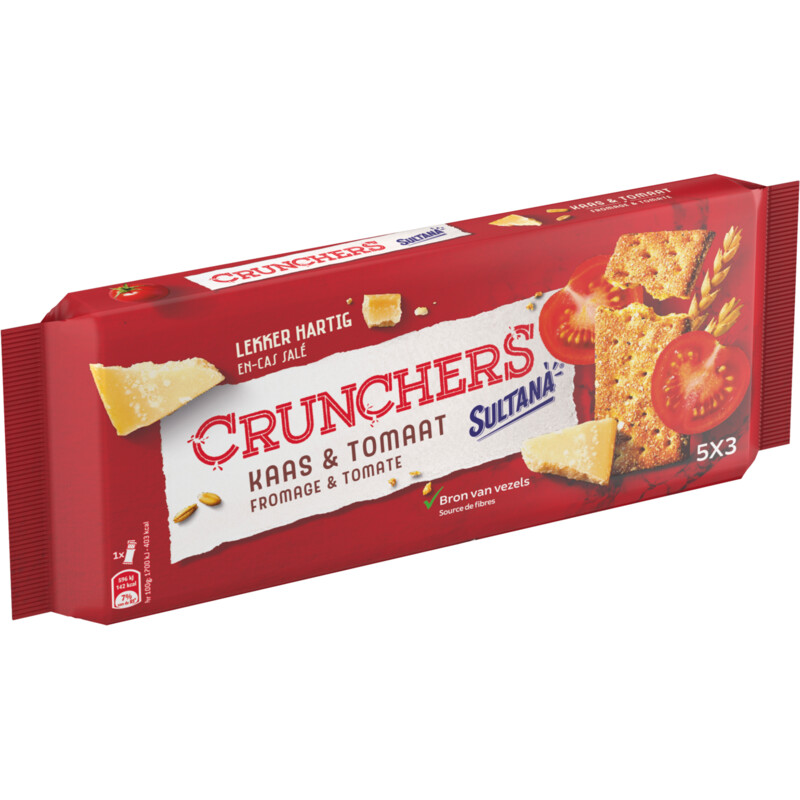 Een afbeelding van Sultana Crunchers kaas-tomaat