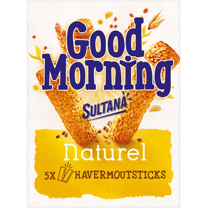 Een afbeelding van Sultana Goodmorning naturel havermoutsticks