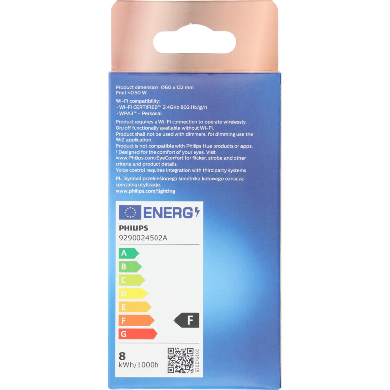 Een afbeelding van Philips Smart led standaard dimbaar E27 60W