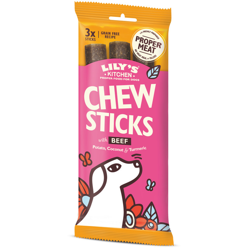 Een afbeelding van Lily's Kitchen Chew sticks with beef and potato co