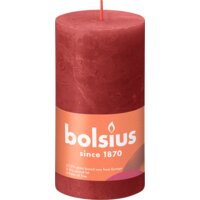 Een afbeelding van Bolsius Rustieke kaars 13cm rood