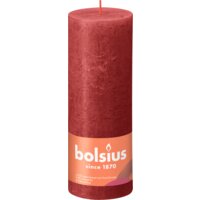 Een afbeelding van Bolsius Rustieke kaars 19cm rood