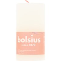 Een afbeelding van Bolsius Rustieke kaars wit 13cm