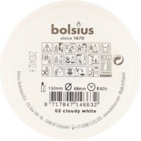 Een afbeelding van Bolsius Rustieke kaars wit 13cm