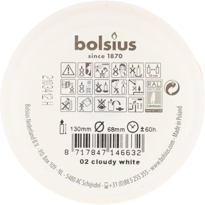 pdp-image-Bolsius Rustieke kaars wit 13cm