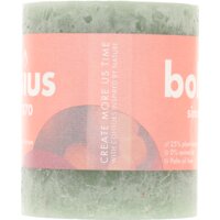 Een afbeelding van Bolsius Rustieke kaars olijfgroen 8cm