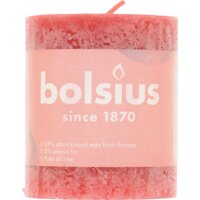 Een afbeelding van Bolsius Rustieke kaars 8cm rood