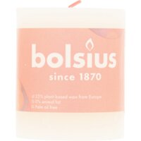 Een afbeelding van Bolsius Rustieke kaars wit 8cm