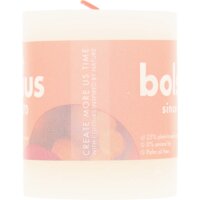 Een afbeelding van Bolsius Rustieke kaars wit 8cm