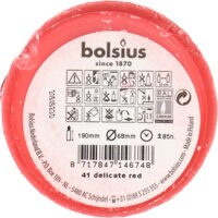 Een afbeelding van Bolsius Rustieke kaars 19cm rood