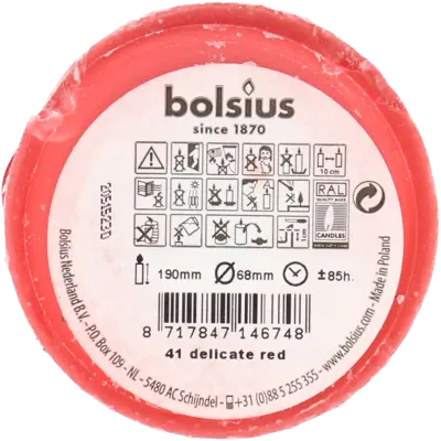 pdp-image-Bolsius Rustieke kaars 19cm rood