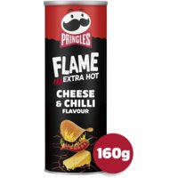 Een afbeelding van Pringles Flame extra hot cheese & chili flavour
