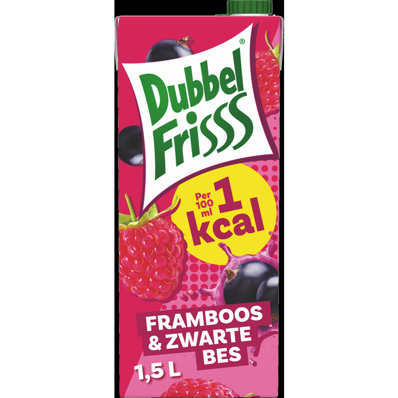 Een afbeelding van DubbelFrisss 1kcal Framboos & zwarte bes