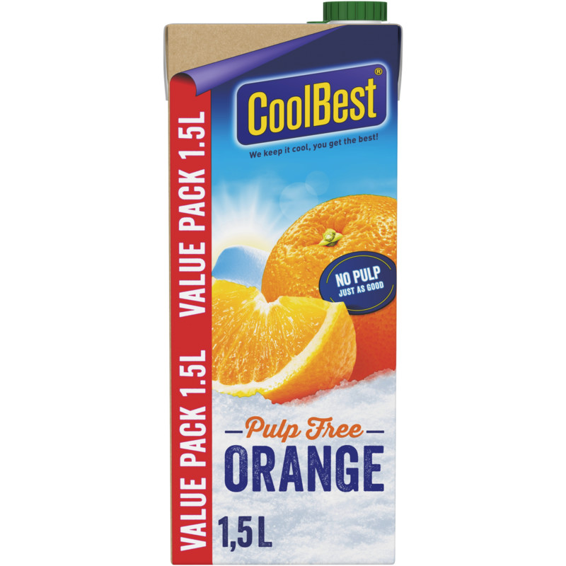 Een afbeelding van CoolBest Premium Orange Pulp Free