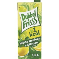 Een afbeelding van DubbelFrisss 1kcal Witte druiven & citroen