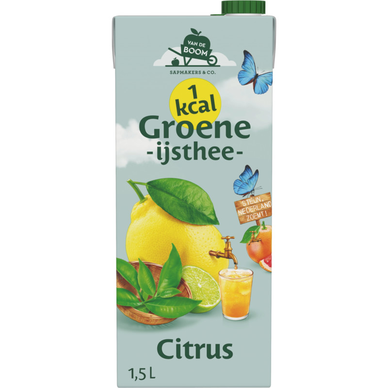 Een afbeelding van Van de Boom 1kcal groene ijsthee citrus