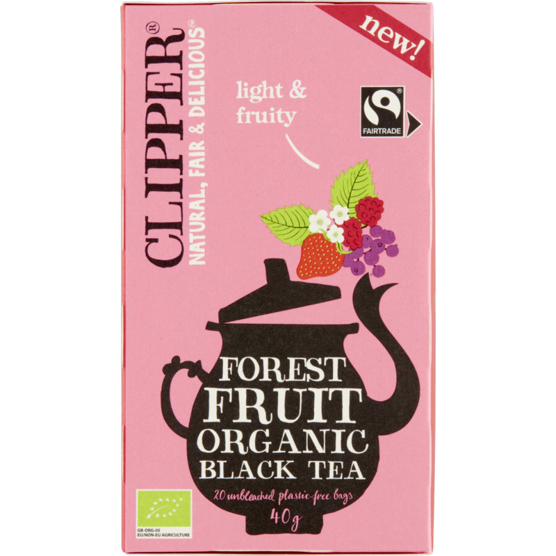 Een afbeelding van Clipper Forest fruit black tea