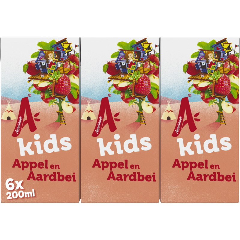 Een afbeelding van Appelsientje Kids appel en aardbei 6-pack