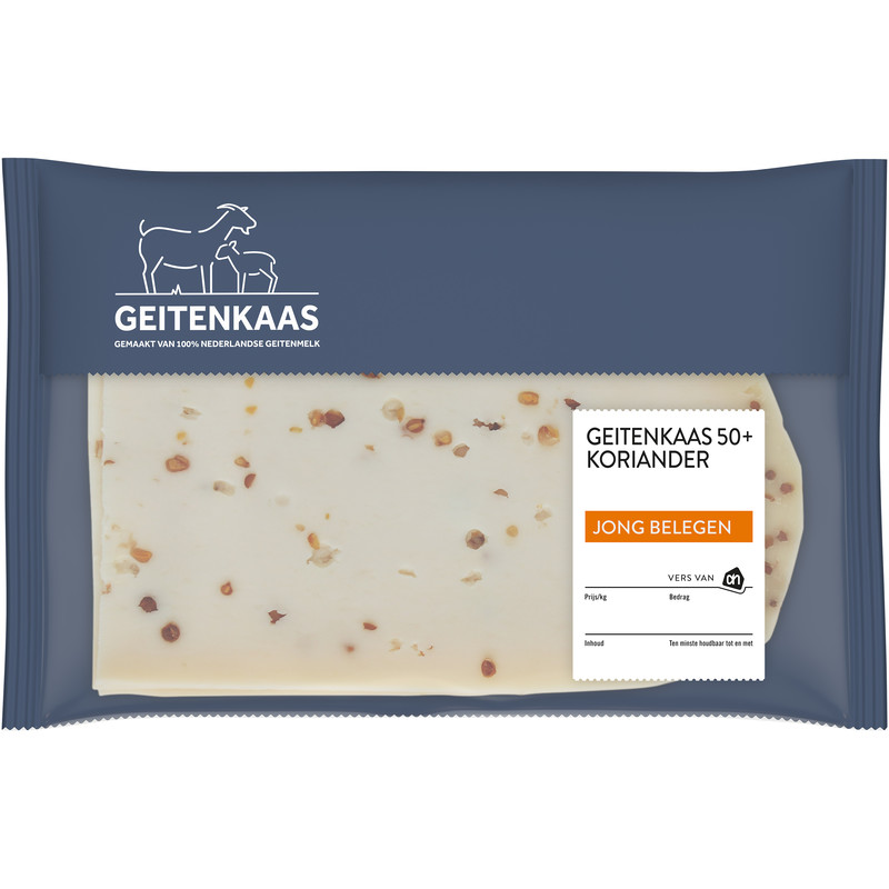 Een afbeelding van AH Geitenkaas koriander 50+ plak