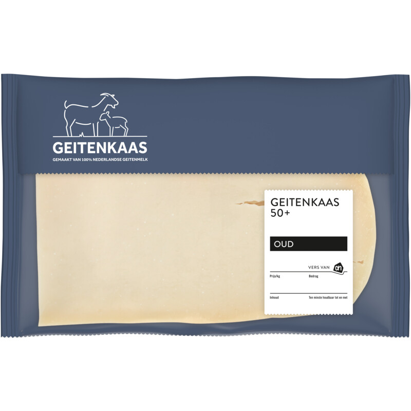 Een afbeelding van AH Geitenkaas oud 50+ plakken