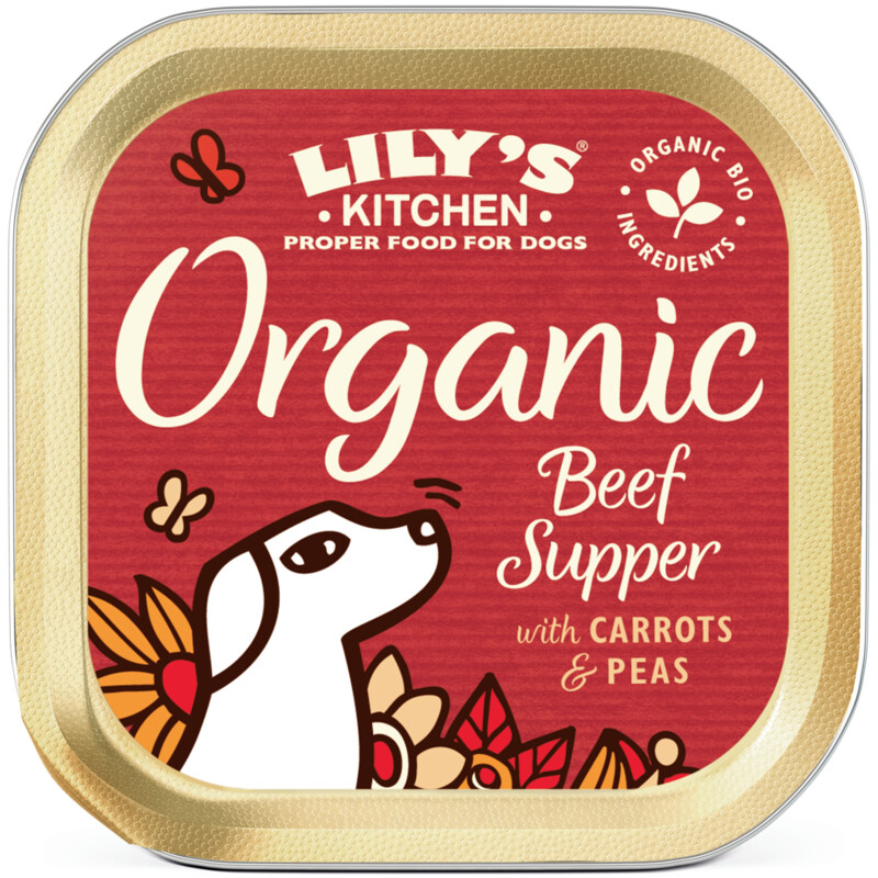 Een afbeelding van Lily's Kitchen Organic supper met rund