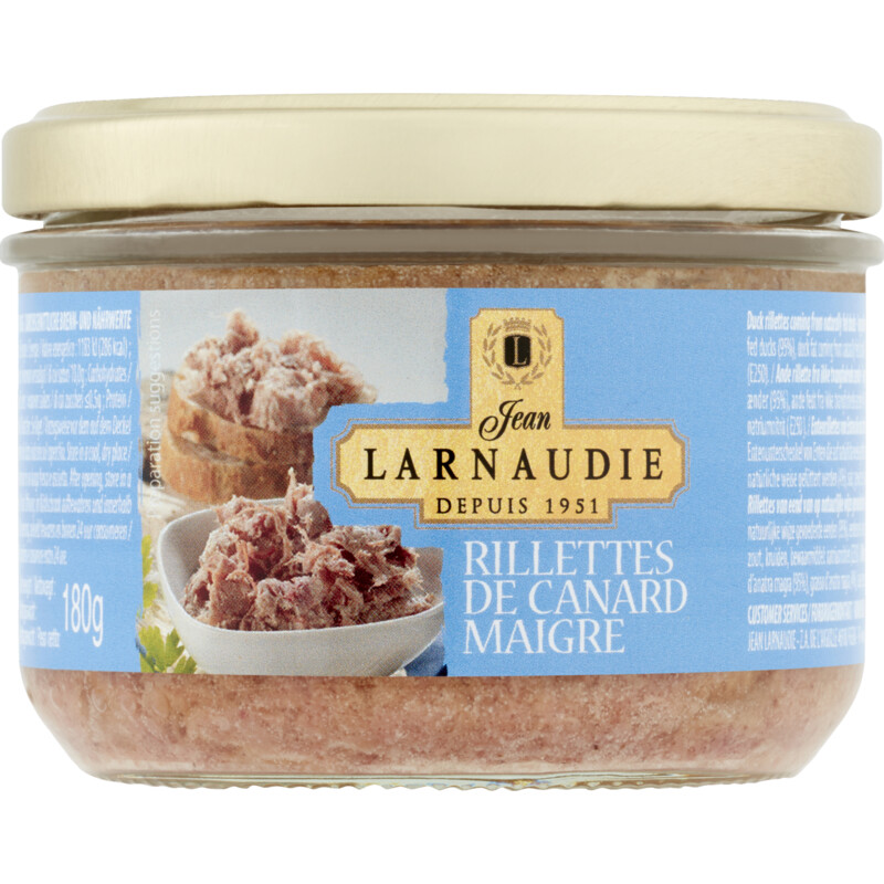 Een afbeelding van Jean Larnaudie Rillettes de canard maigre