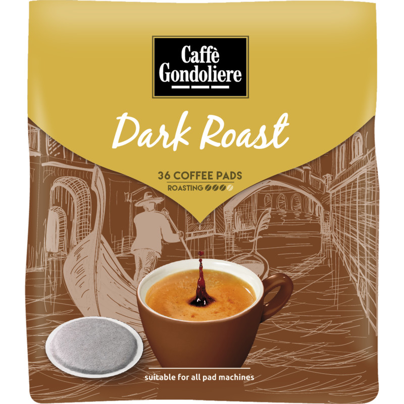 Een afbeelding van Caffé Gondoliere Dark roast pads