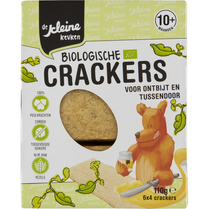 Een afbeelding van De Kleine Keuken Biologische crackers 10+ mnd