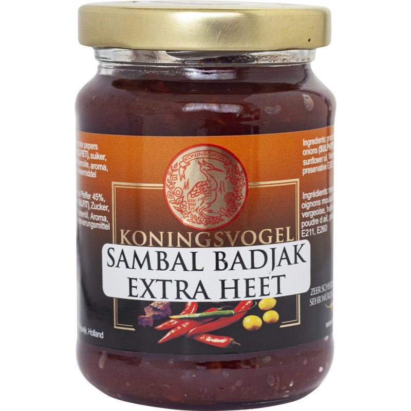 Een afbeelding van Koningsvogel Sambal badjak extra heet
