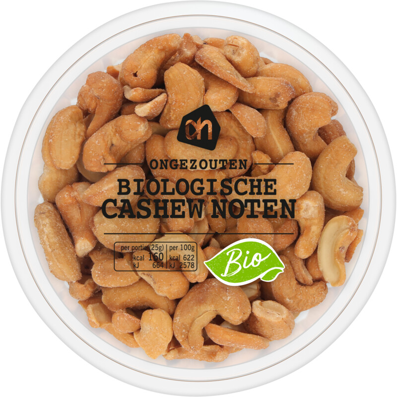 Een afbeelding van AH Biologisch Ongezouten cashewnoten