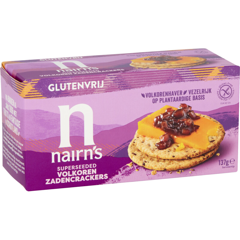 Een afbeelding van Nairn's Volkoren zadencrackers glutenvrij