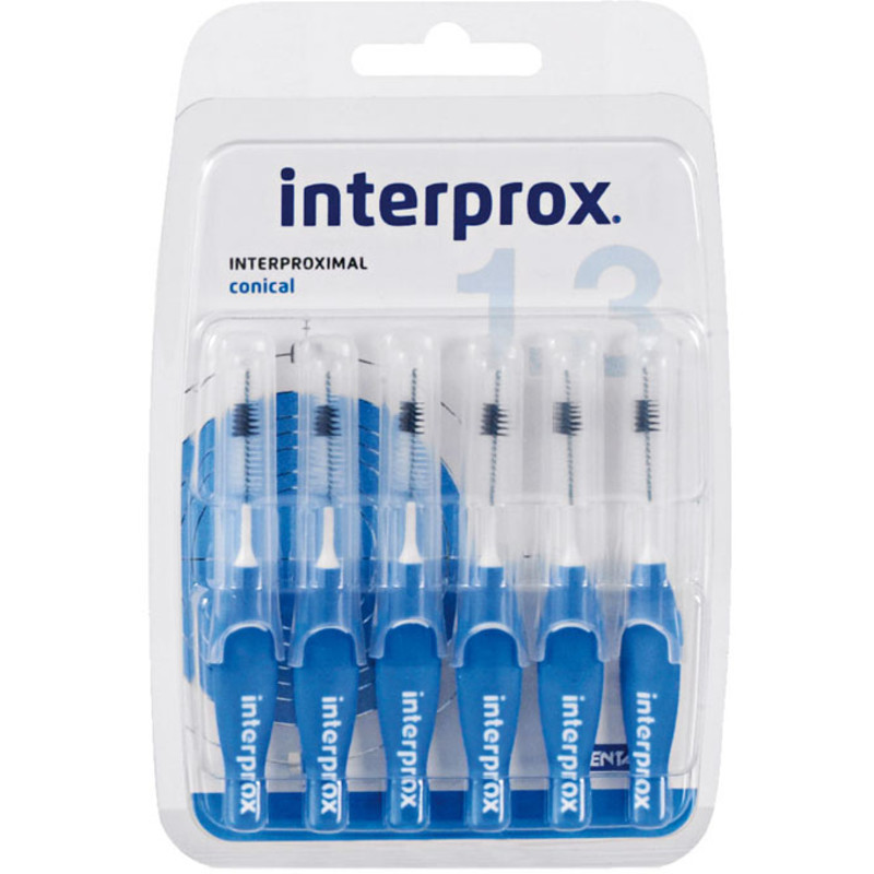 Een afbeelding van Interprox Premium Interdentale rager conical blauw