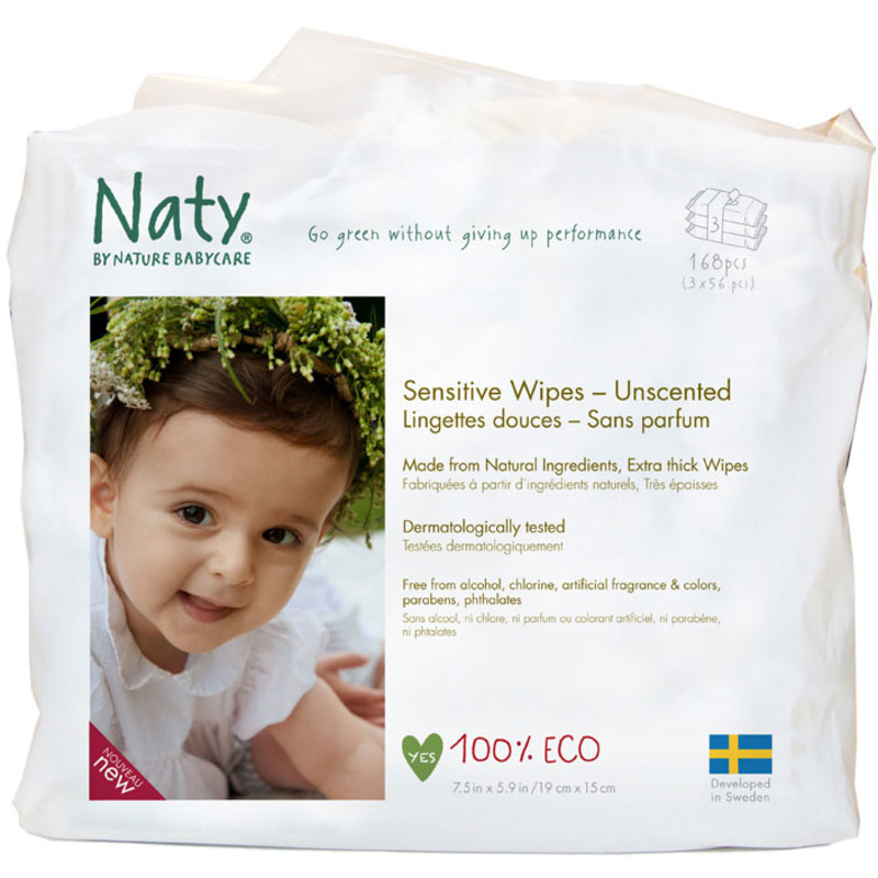 Een afbeelding van Naty Eco sensitive babydoekjes parfumvrij