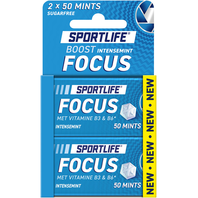 Een afbeelding van Sportlife Boost mints focus intensemint 2-pac