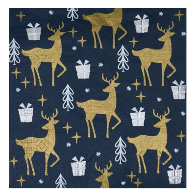 pdp-image-AH Servet kerstfavoriet zwart 33x33cm
