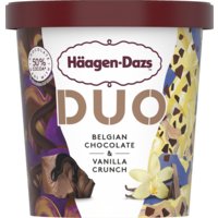Een afbeelding van Häagen-Dazs Duo belgian chocolate vanilla ijs
