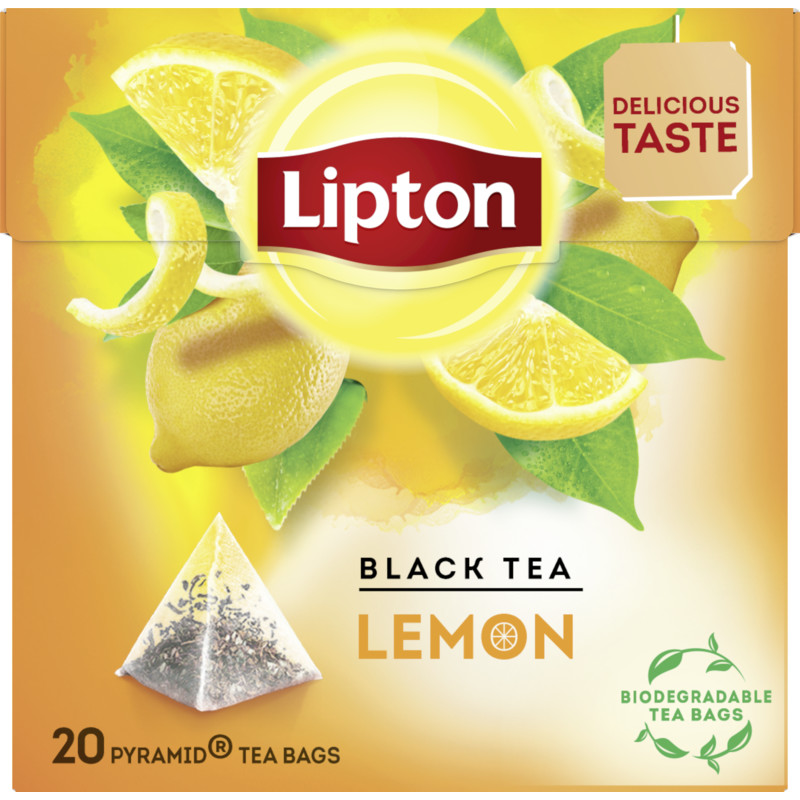 Een afbeelding van Lipton Black tea lemon
