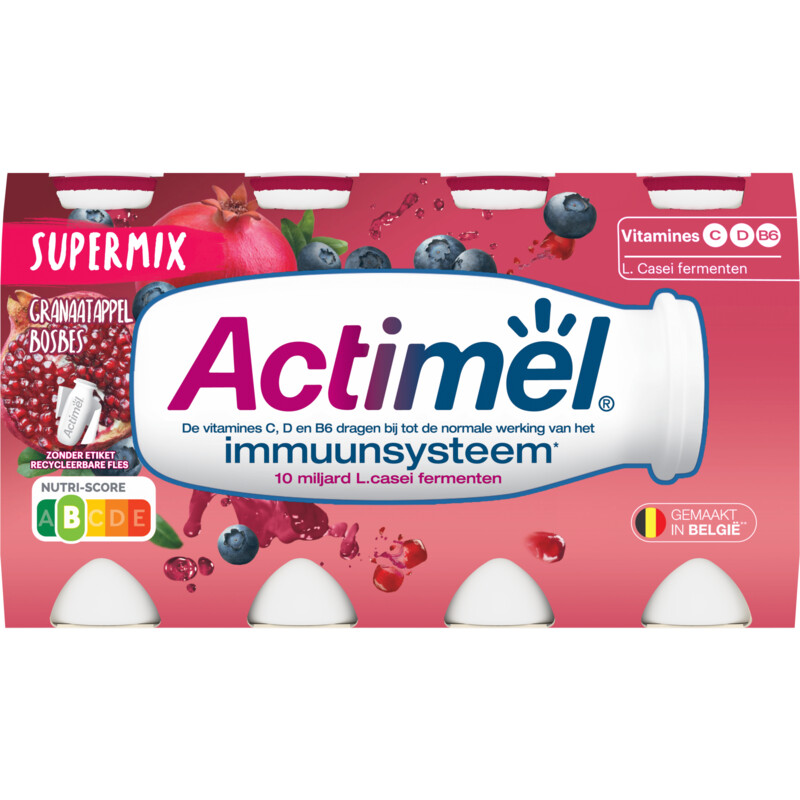 Een afbeelding van Danone Actimel supermix granaatappel bosbes bel