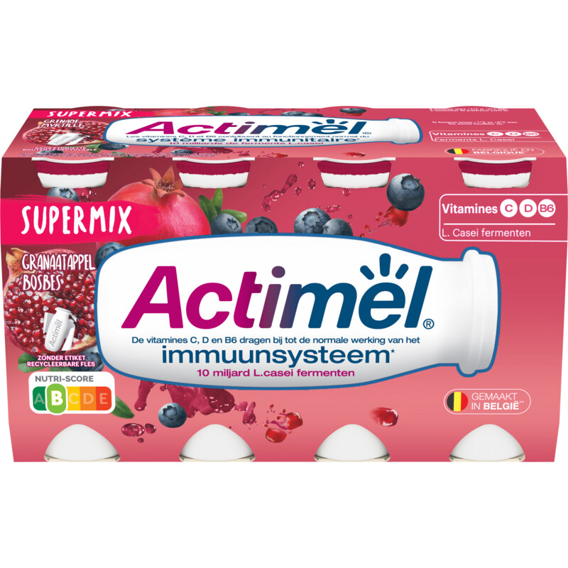 Een afbeelding van Danone Actimel supermix granaatappel bosbes bel
